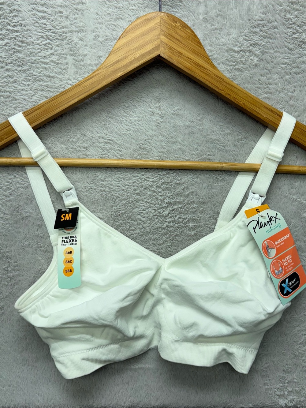 Playtex White Wireless Stretch Comfort Bra